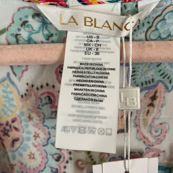 La Blanca Resort Wear NEW Floral Multicolor Women's Top - Picture 5 of 8